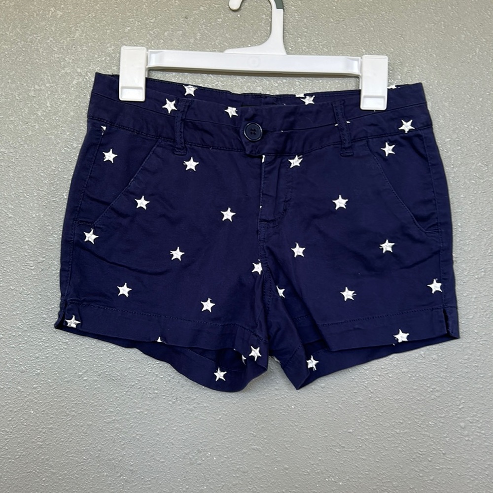 Navy Blue Shorts with White Stars Juniors Size 5